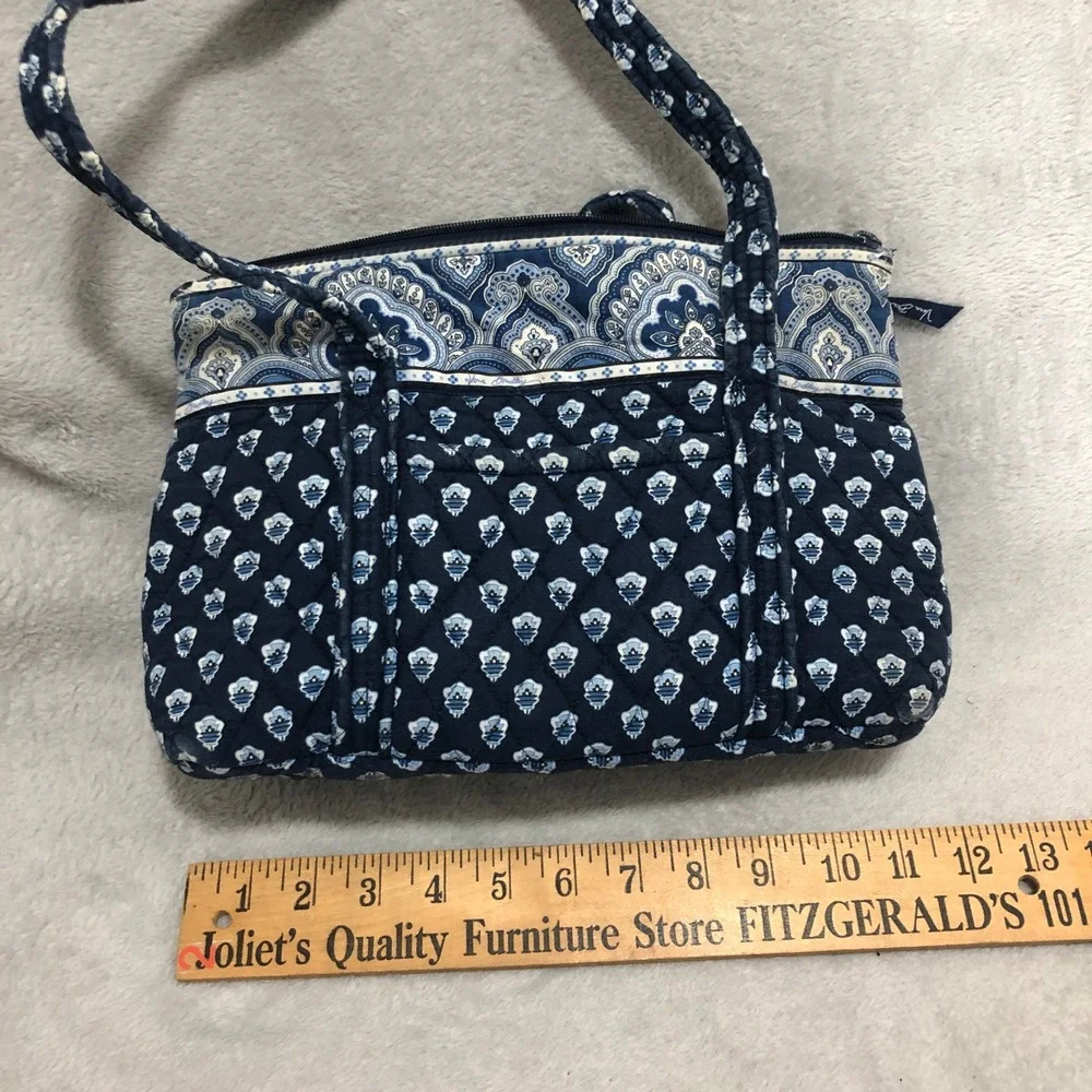 Vera Bradley Tote Bag Quilted Blue‎ Paisley Shoulder Bag Purse